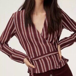 Like new Aritzia Wilfred Free Shannon Wrap blouse XXS